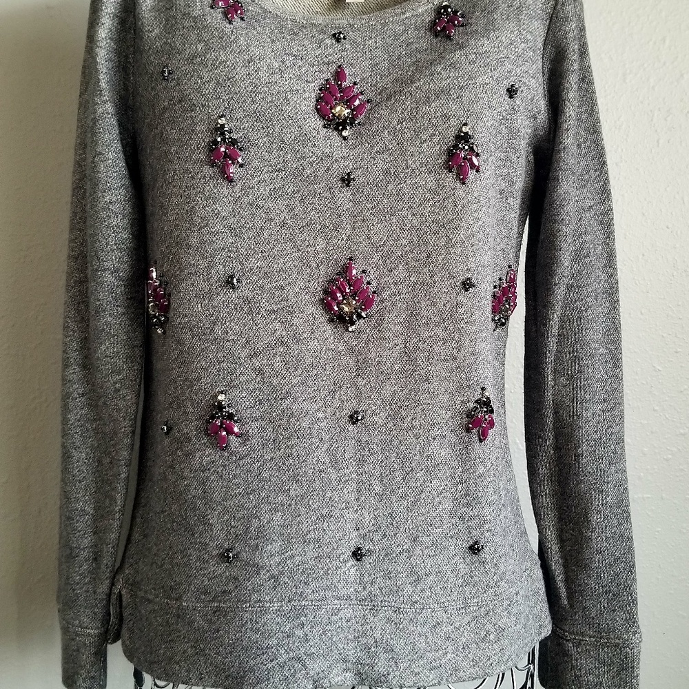 NWOT Classy Bejeweled Ann Taylor Loft Sweater - Picture 4 of 7